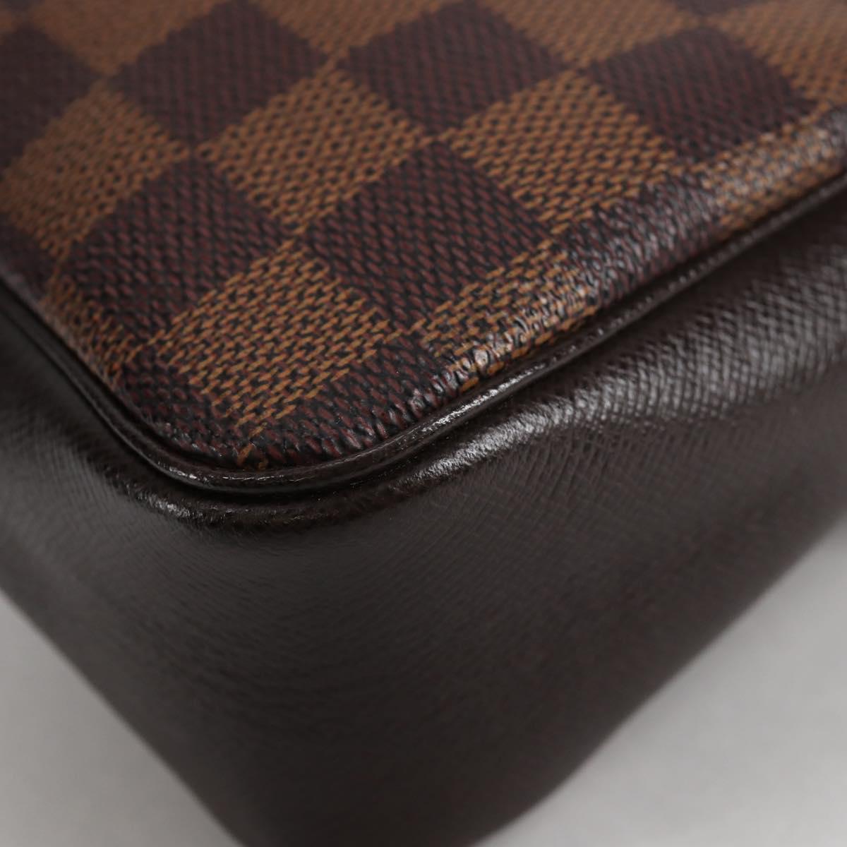 LOUIS VUITTON Damier Ebene Trousse Makeup Pouch N51982 LV Auth 141923V