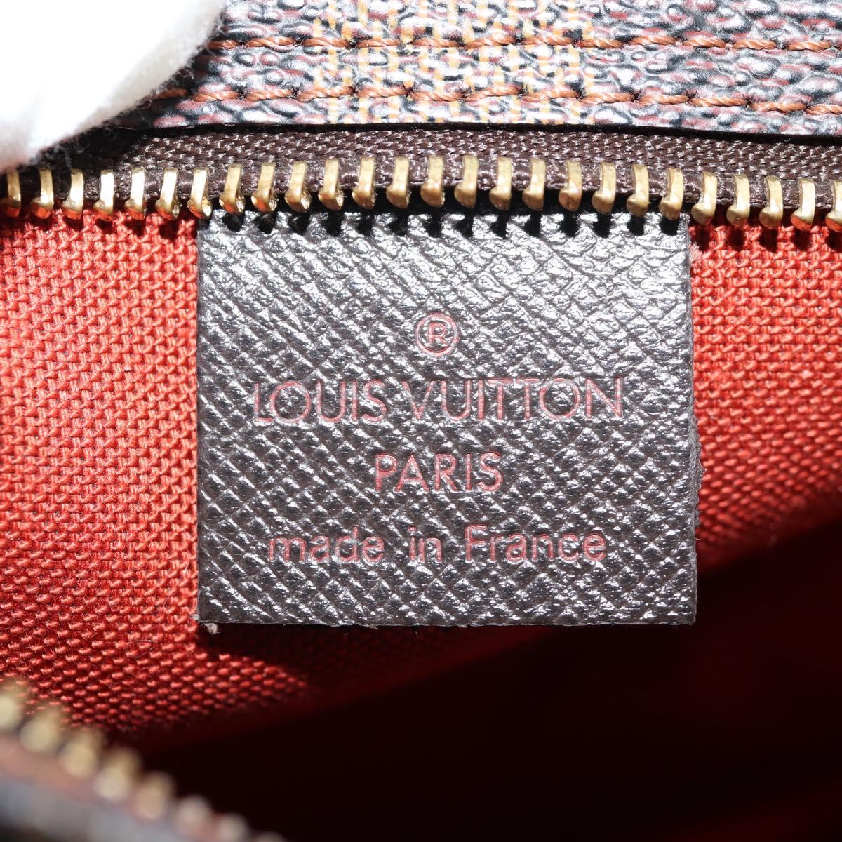LOUIS VUITTON Damier Ebene Trousse Makeup Pouch N51982 LV Auth 141923V