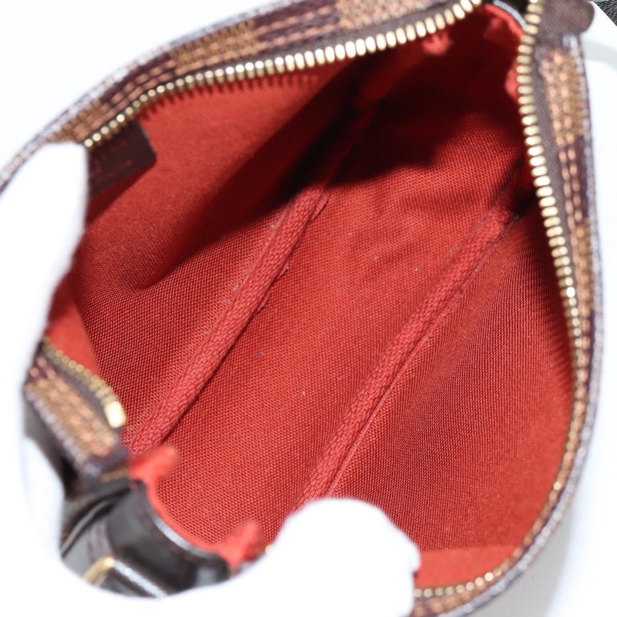 LOUIS VUITTON Damier Ebene Trousse Makeup Pouch N51982 LV Auth 141923V