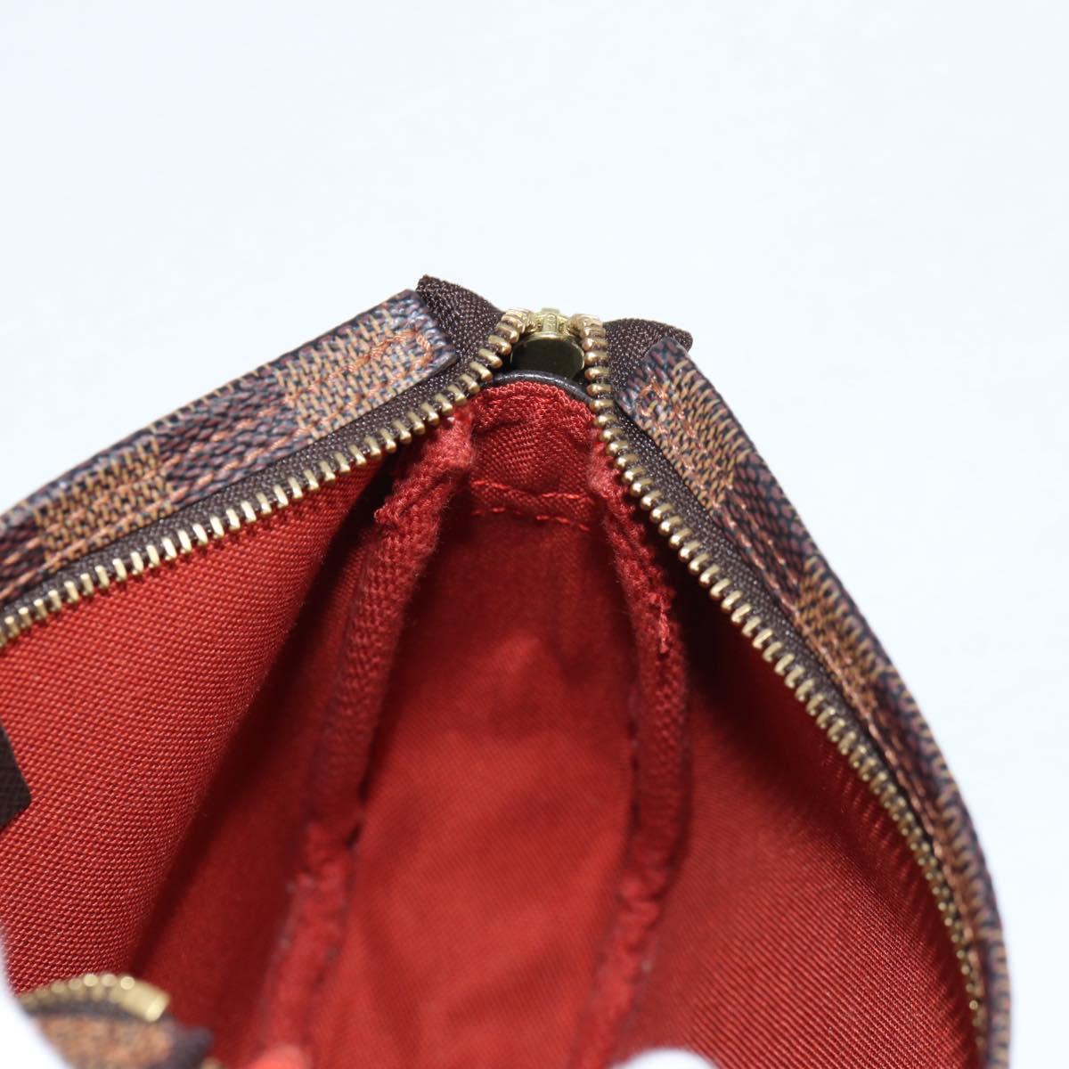 LOUIS VUITTON Damier Ebene Trousse Makeup Pouch N51982 LV Auth 141923V