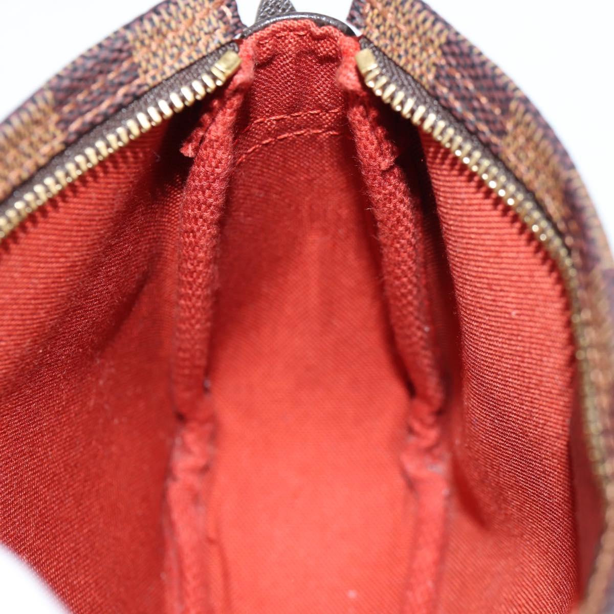 LOUIS VUITTON Damier Ebene Trousse Makeup Pouch N51982 LV Auth 141923V