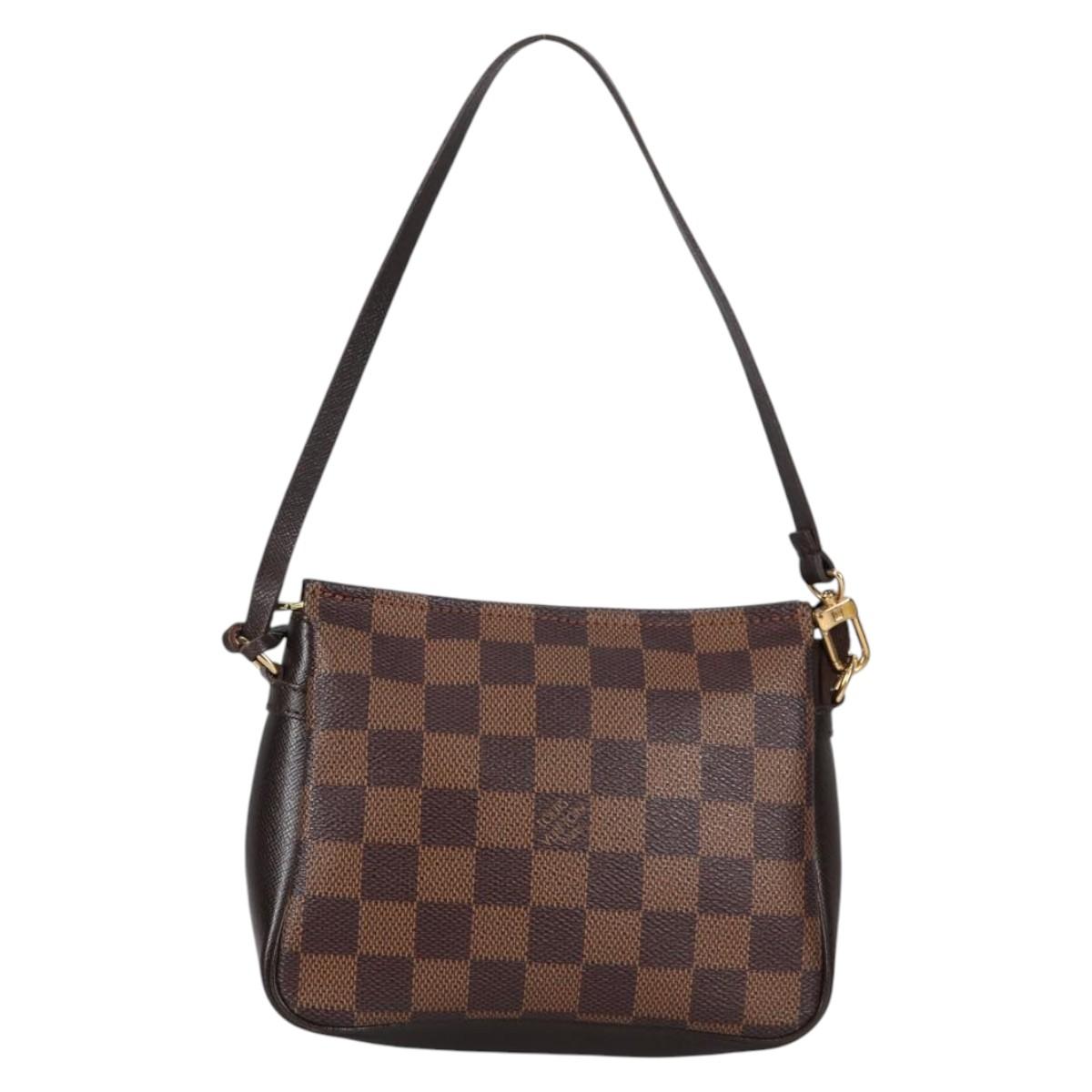 LOUIS VUITTON Damier Ebene Trousse Makeup Pouch N51982 LV Auth 141923V