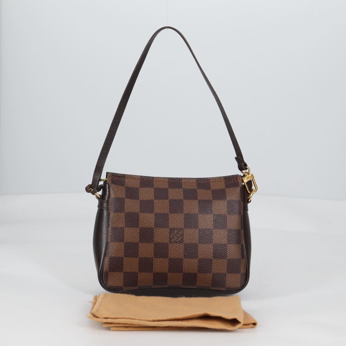 LOUIS VUITTON Damier Ebene Trousse Makeup Pouch N51982 LV Auth 141923V