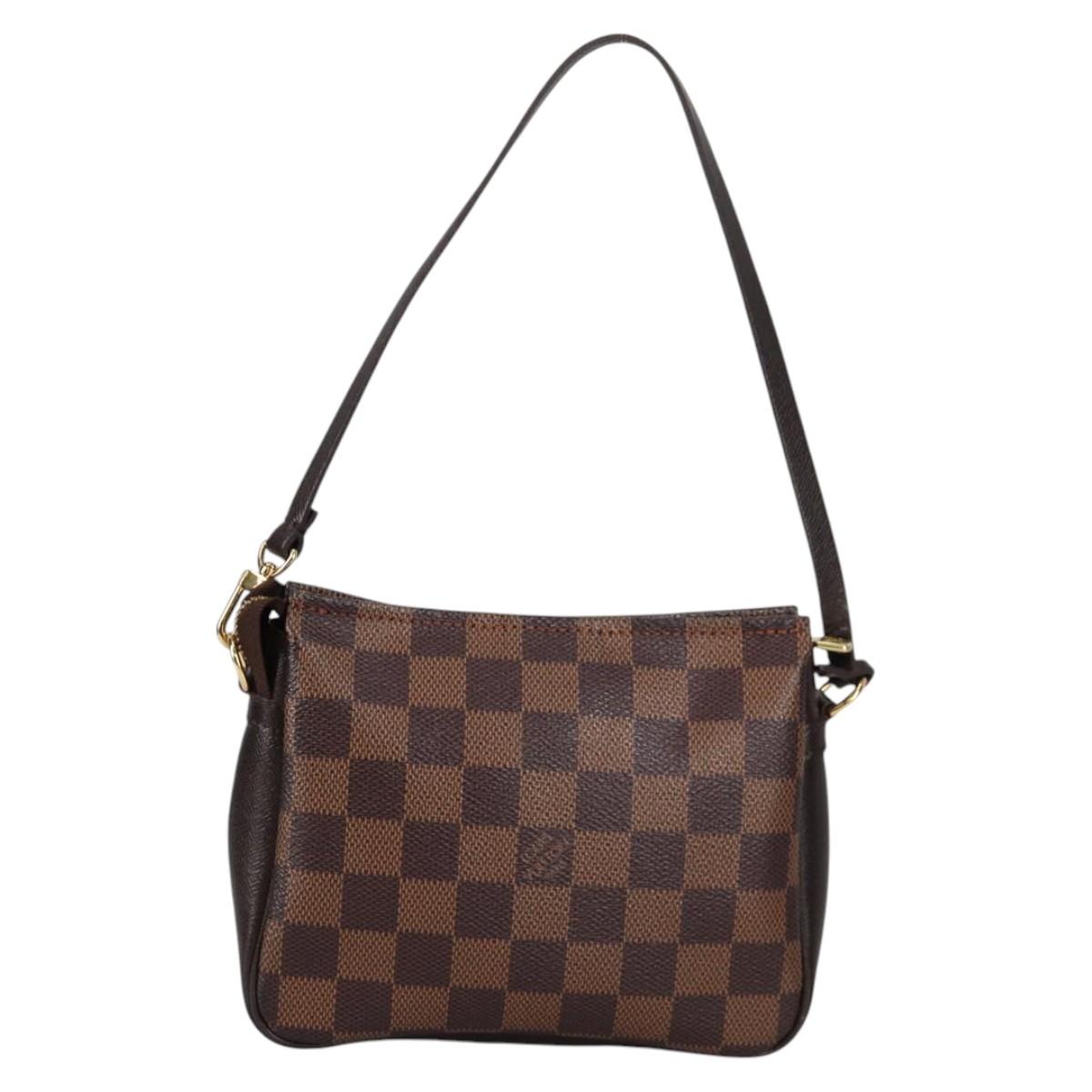LOUIS VUITTON Damier Ebene Trousse Makeup Pouch N51982 LV Auth 141923V
