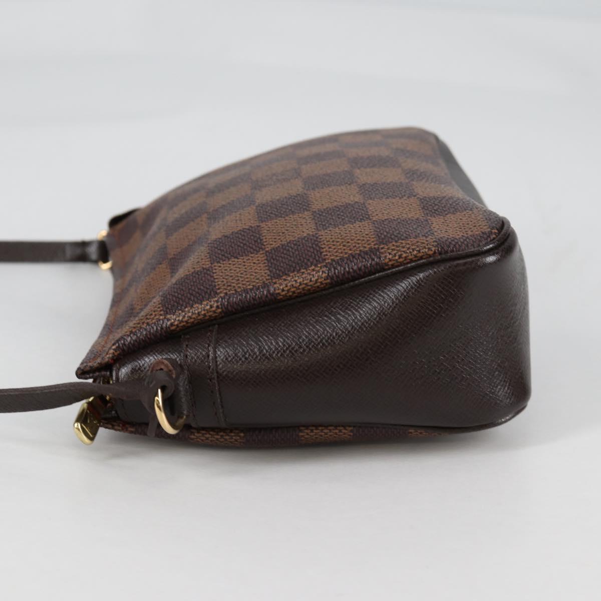 LOUIS VUITTON Damier Ebene Trousse Makeup Pouch N51982 LV Auth 141923V