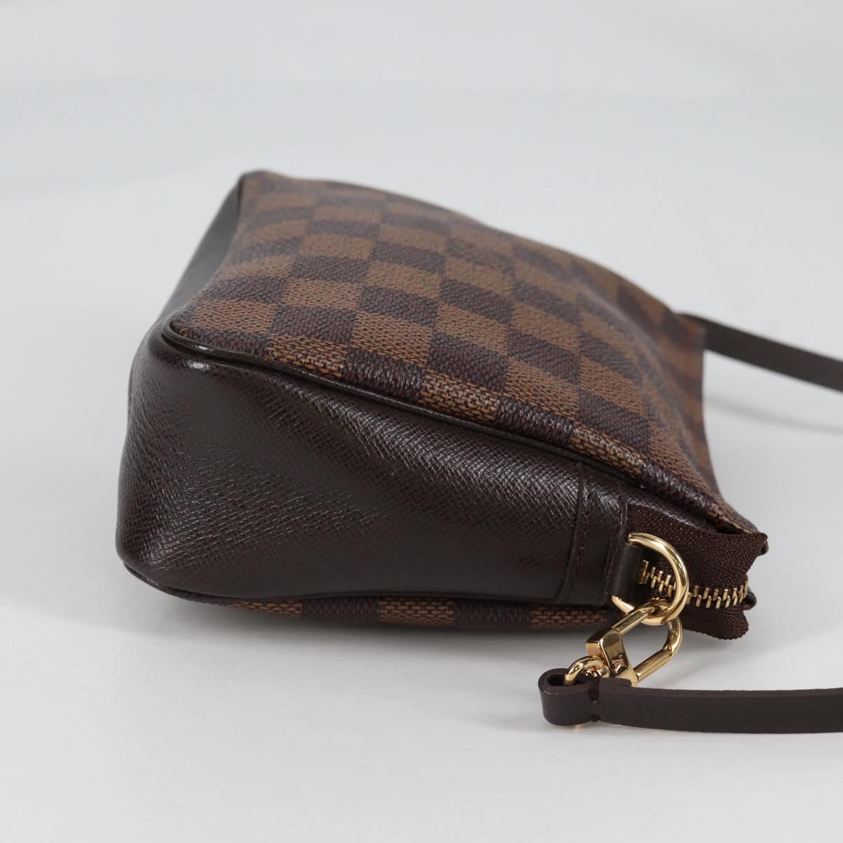 LOUIS VUITTON Damier Ebene Trousse Makeup Pouch N51982 LV Auth 141923V