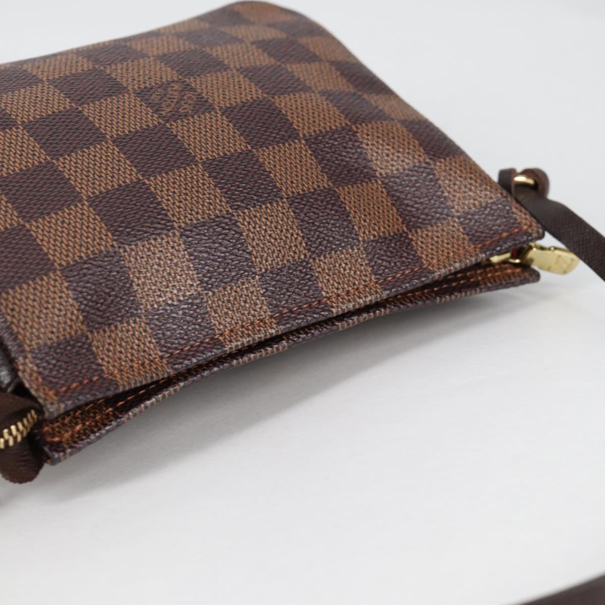 LOUIS VUITTON Damier Ebene Trousse Makeup Pouch N51982 LV Auth 141923V
