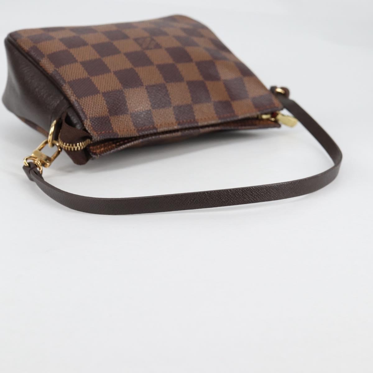 LOUIS VUITTON Damier Ebene Trousse Makeup Pouch N51982 LV Auth 141923V