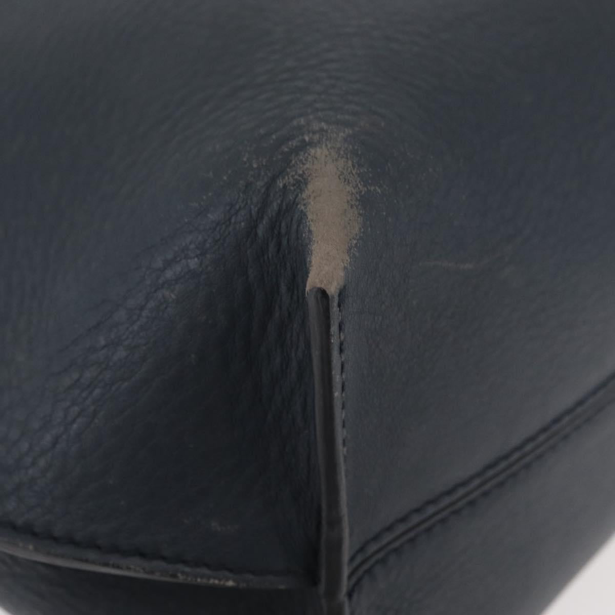 FENDI All In Shopping Tote Bag Leather Navy Auth 141928