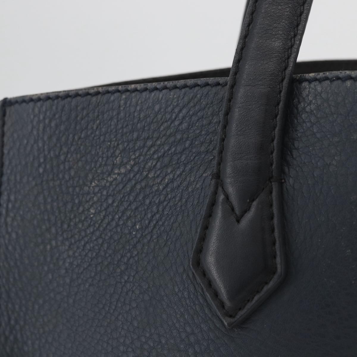 FENDI All In Shopping Tote Bag Leather Navy Auth 141928