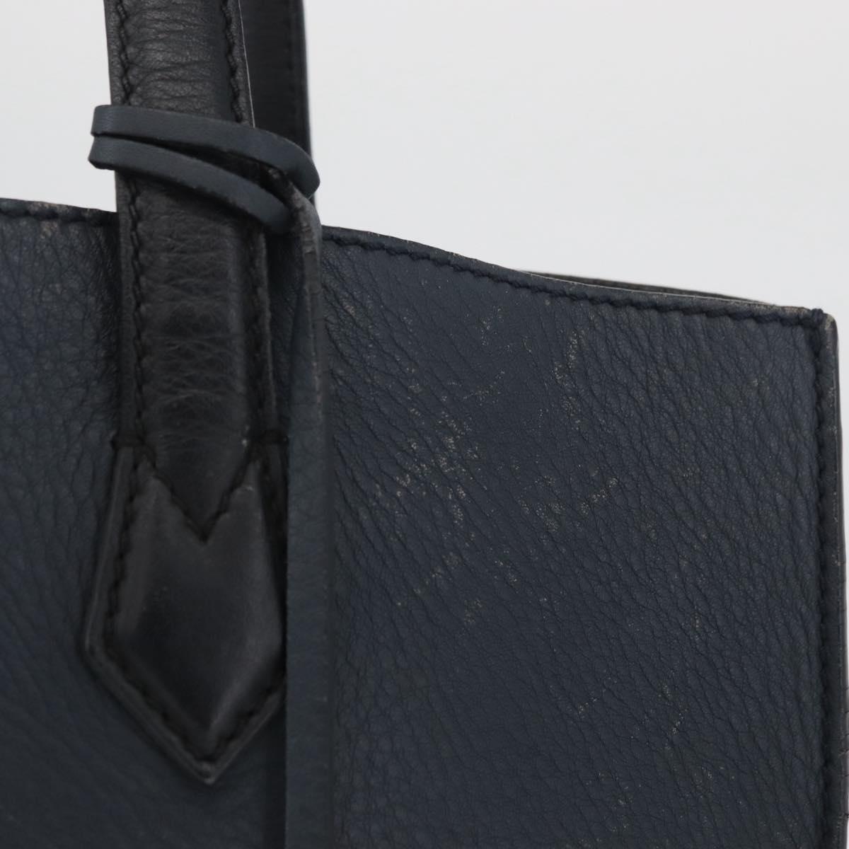 FENDI All In Shopping Tote Bag Leather Navy Auth 141928
