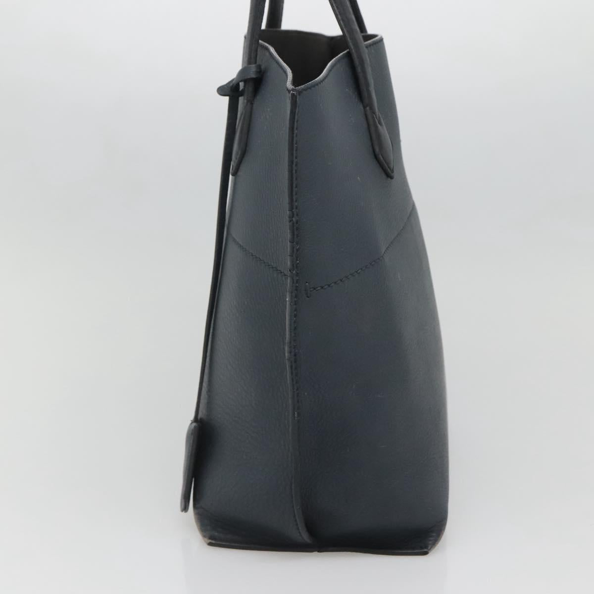 FENDI All In Shopping Tote Bag Leather Navy Auth 141928