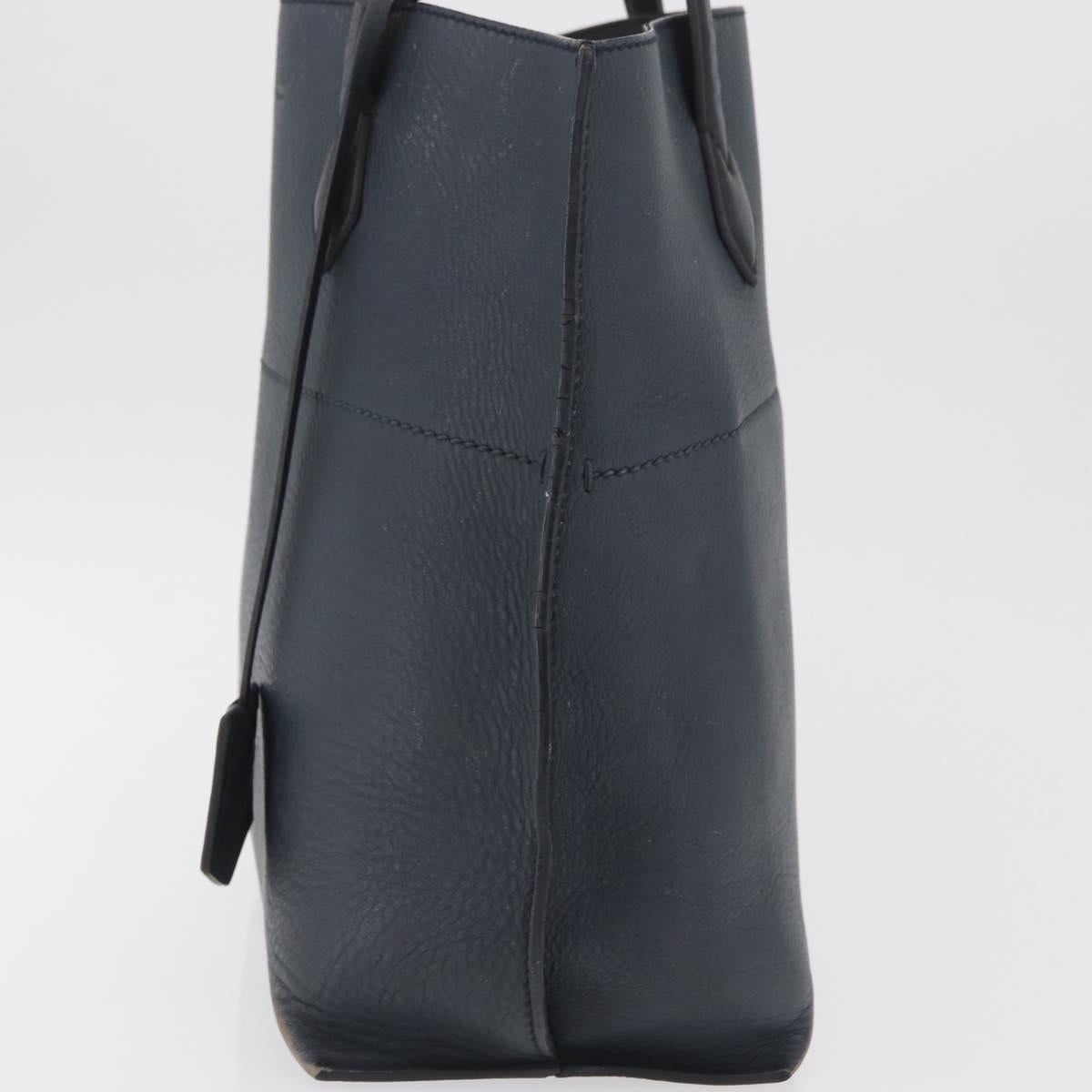 FENDI All In Shopping Tote Bag Leather Navy Auth 141928
