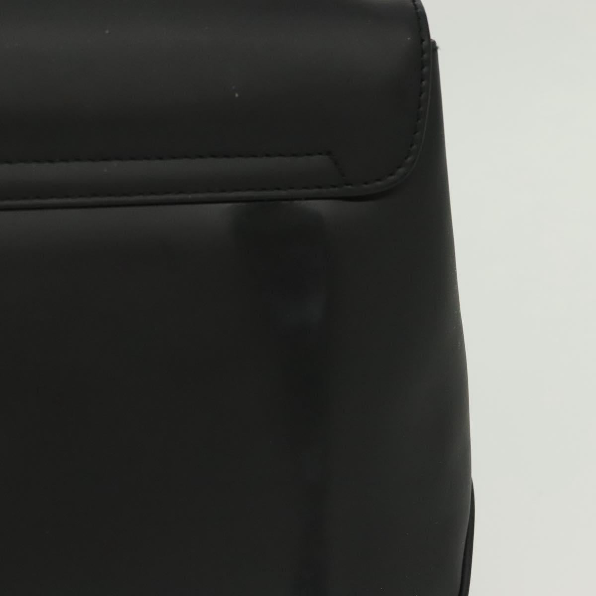Salvatore Ferragamo Vala Shoulder Bag Leather Black Silver Auth 141933