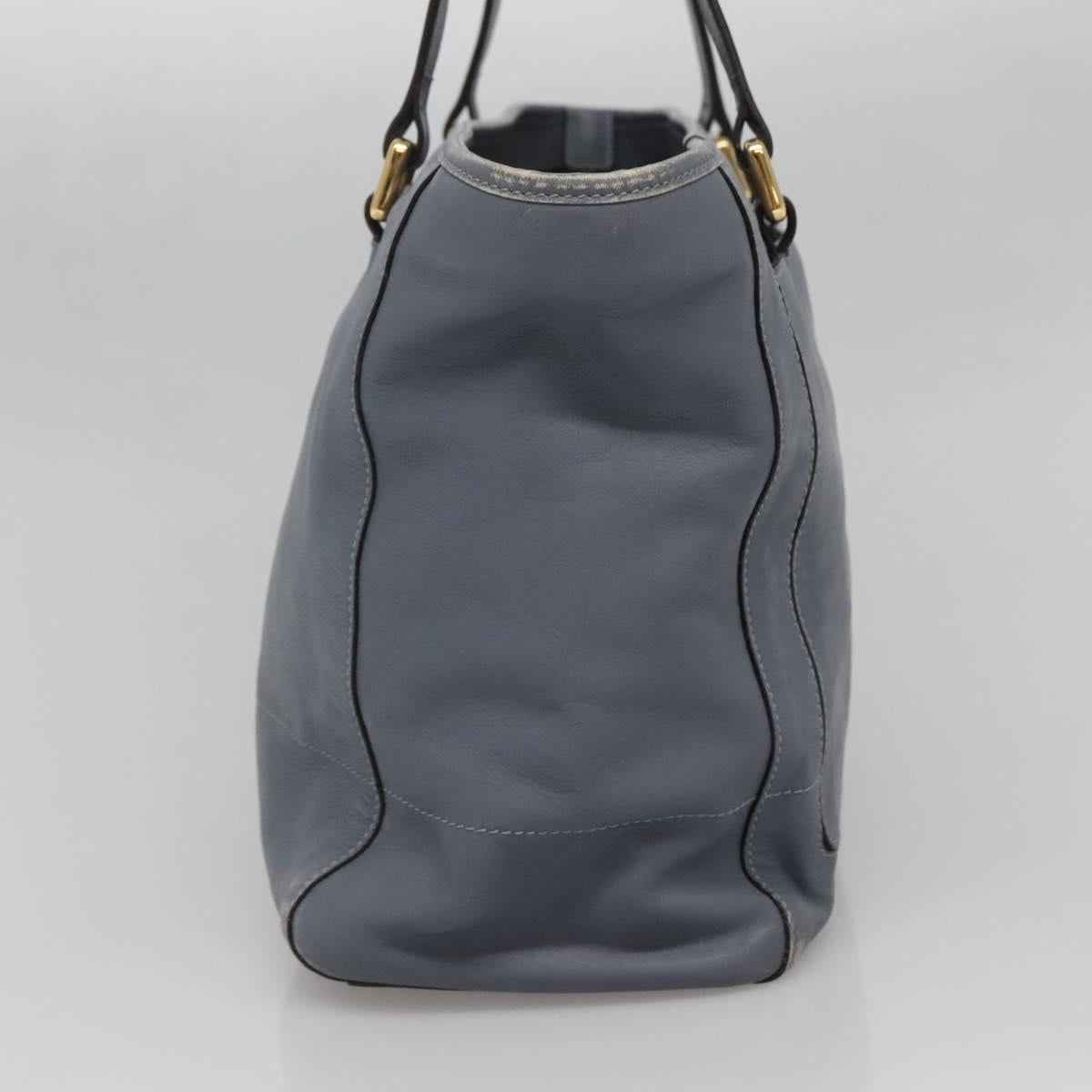 LOEWE Anagram Tote Bag Leather Purple Gold Auth 141948