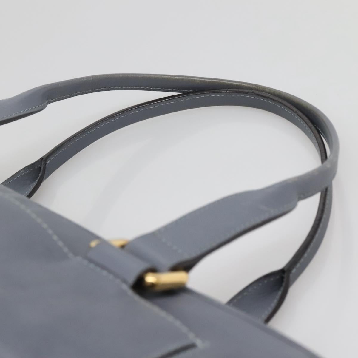 LOEWE Anagram Tote Bag Leather Purple Gold Auth 141948