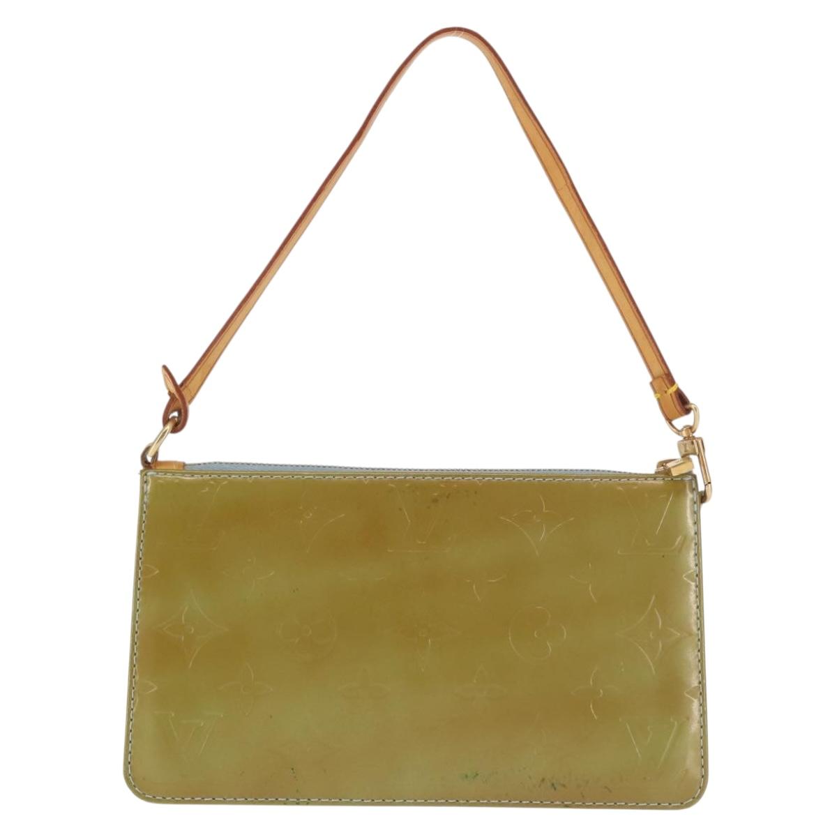 LOUIS VUITTON Monogram Vernis Lexington Pouch Baby Blue M91011 LV Auth 141954