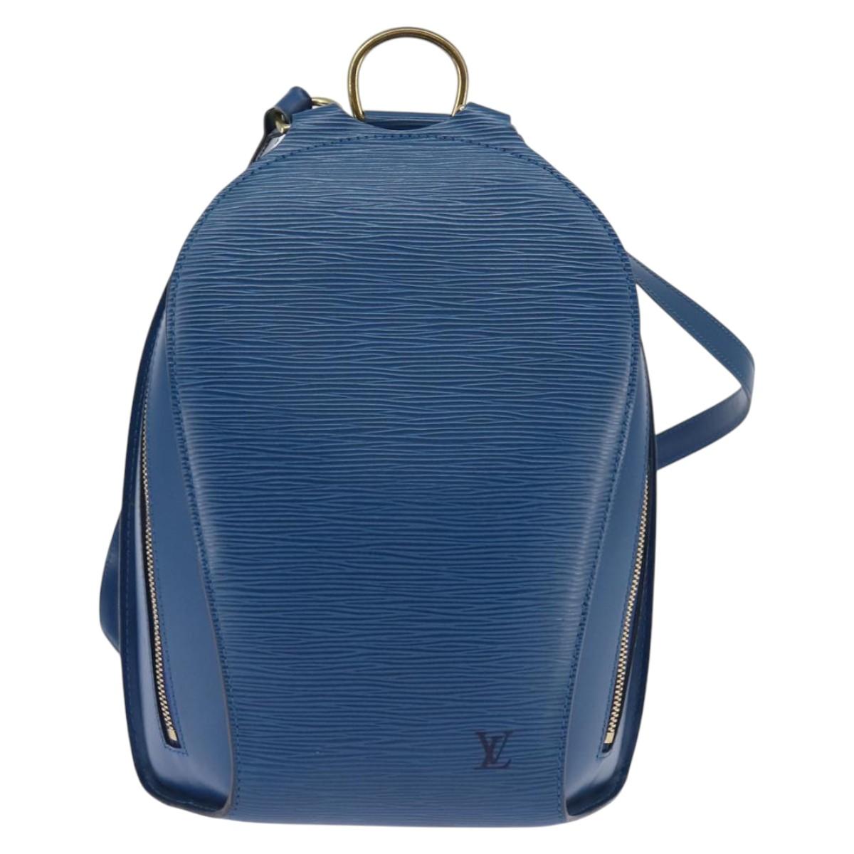 LOUIS VUITTON Epi Mabillon Backpack Blue M52235 LV Auth 141956