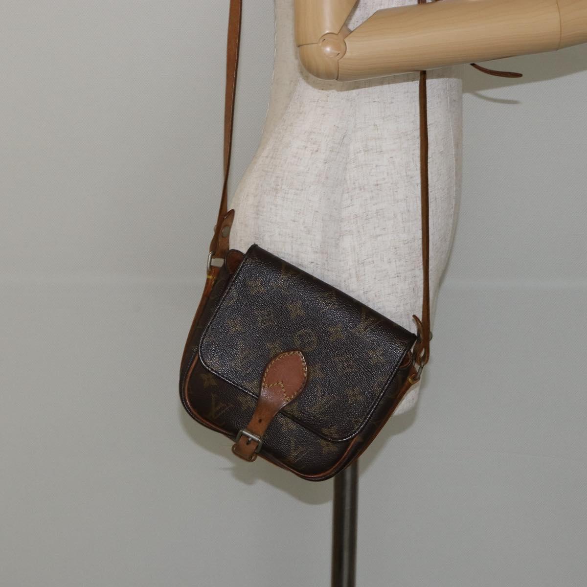 LOUIS VUITTON Monogram Cartouchiere PM Bag Vintage M51254 LV Auth 141964