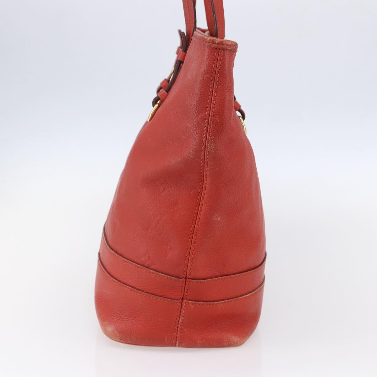 LOUIS VUITTON Monogram Empreinte Citadines PM Bag Orange M40556 LV Auth 141975