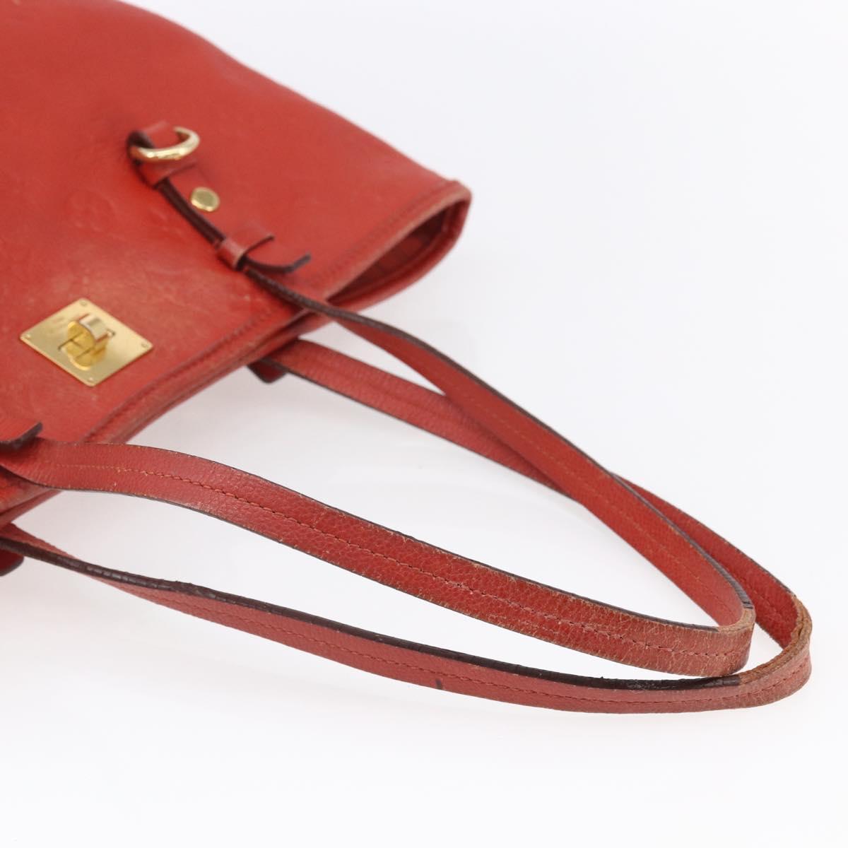 LOUIS VUITTON Monogram Empreinte Citadines PM Bag Orange M40556 LV Auth 141975