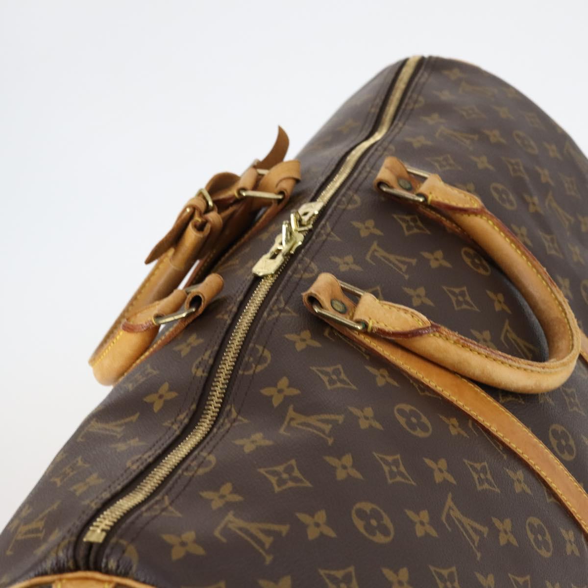 LOUIS VUITTON Monogram Keepall Bandouliere 55 Boston Bag M41414 LV Auth 141999