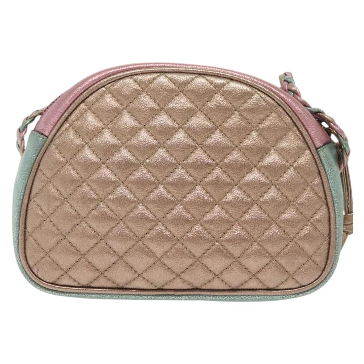 GUCCI Zumi Shoulder Bag Leather Multicolor gold Auth 142011