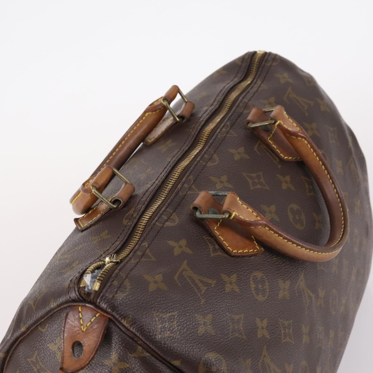 LOUIS VUITTON Monogram Speedy 35 Hand Bag M41524 LV Auth 142032