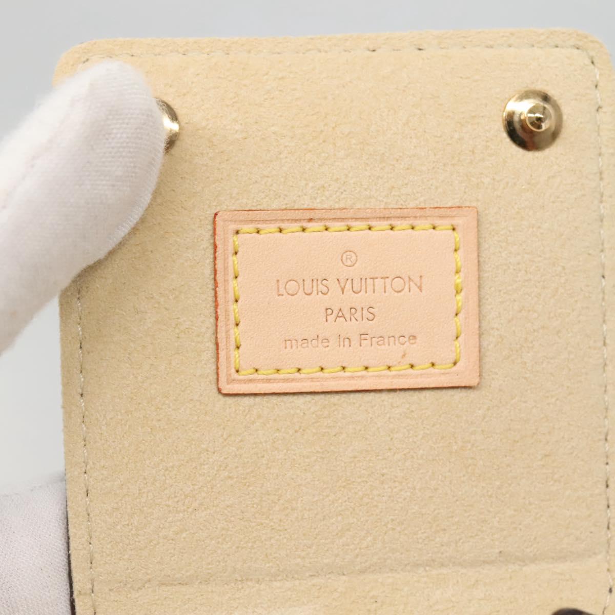 LOUIS VUITTON Monogram Jewelry Case Jewelry Box LV Auth 142037