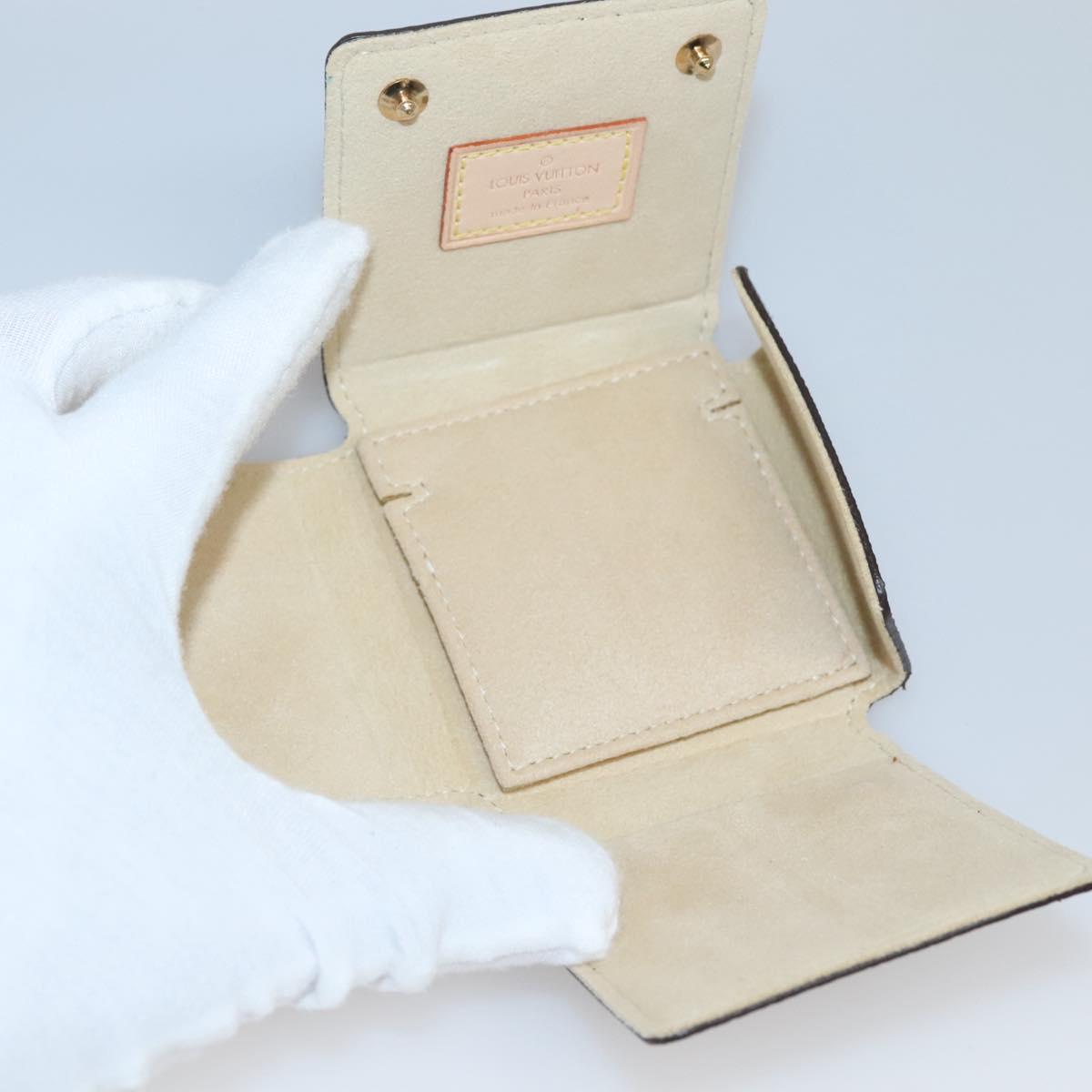 LOUIS VUITTON Monogram Jewelry Case Jewelry Box LV Auth 142037