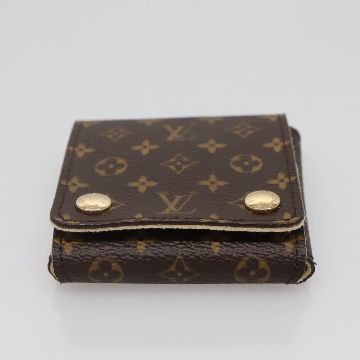 LOUIS VUITTON Monogram Jewelry Case Jewelry Box LV Auth 142037