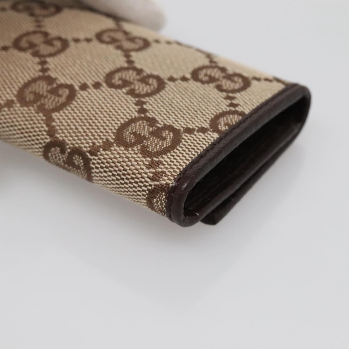 GUCCI GG Canvas Key Case Beige 127048 1147 Auth 142039V