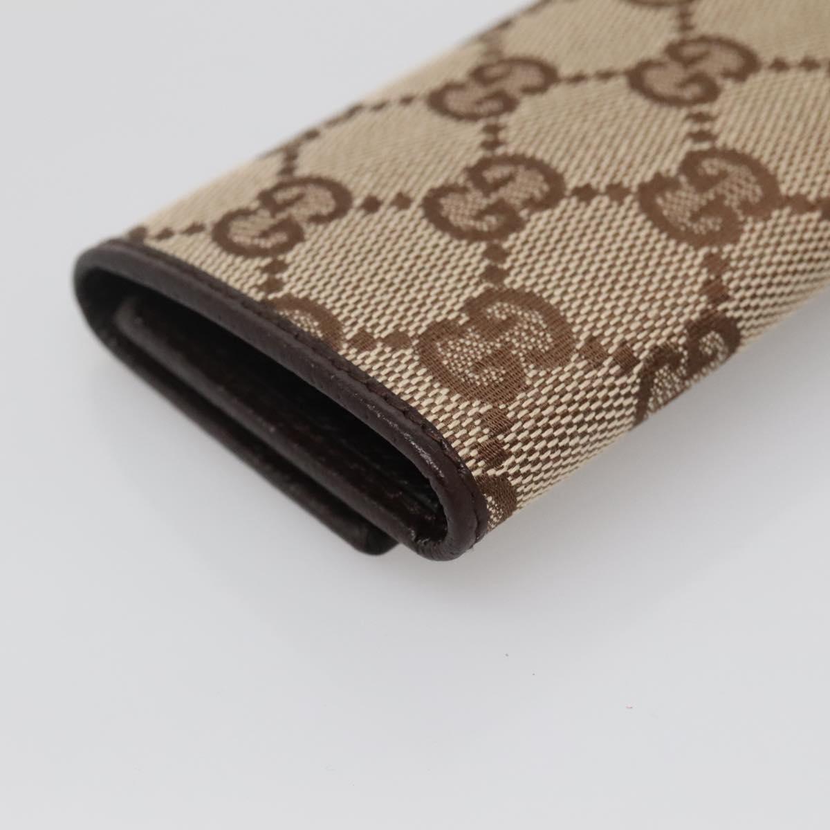 GUCCI GG Canvas Key Case Beige 127048 1147 Auth 142039V
