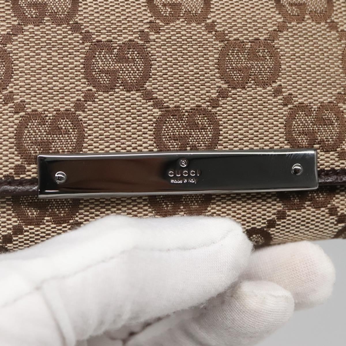 GUCCI GG Canvas Key Case Beige 127048 1147 Auth 142039V