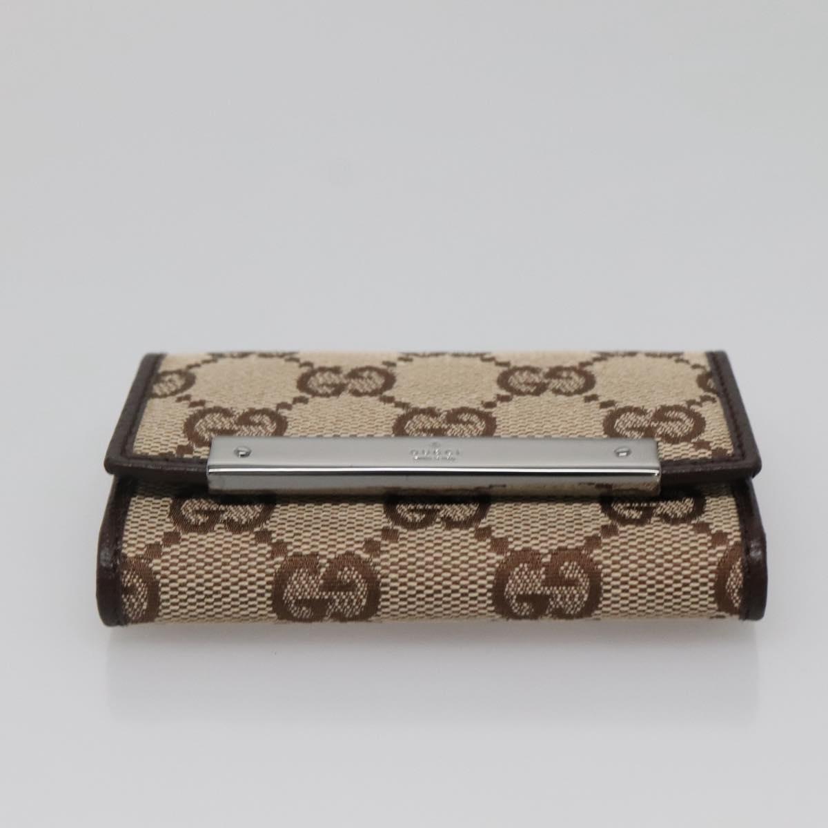 GUCCI GG Canvas Key Case Beige 127048 1147 Auth 142039V