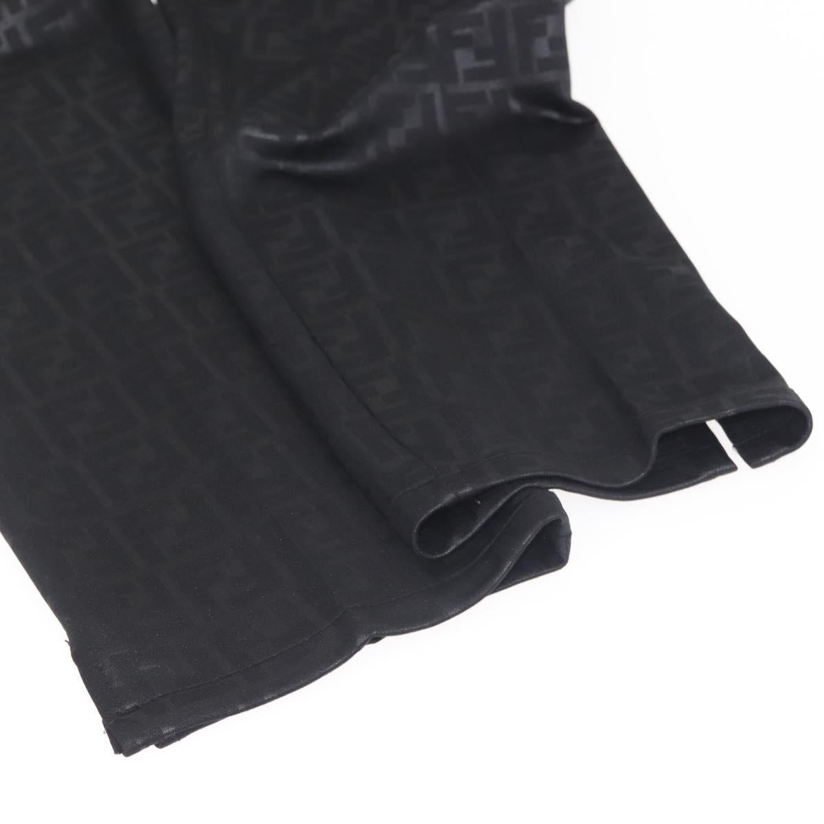 FENDI Zucca Canvas Pants Black Auth 142045