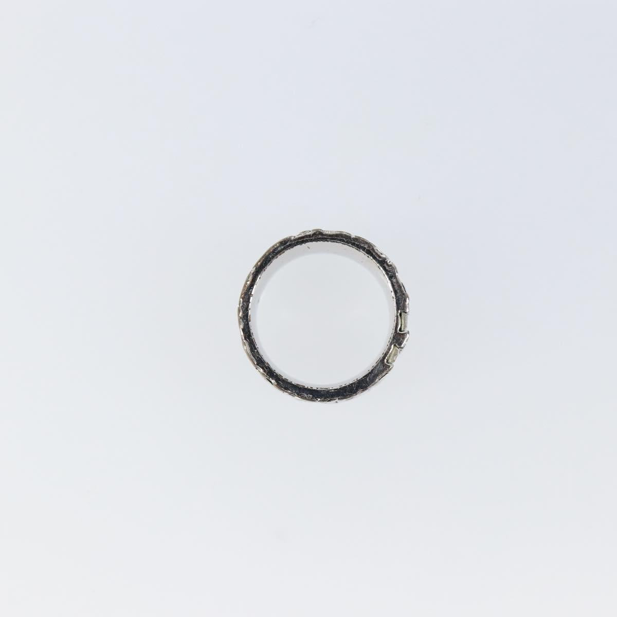 Christian Dior Trotter Ring metal Silver Auth 142048