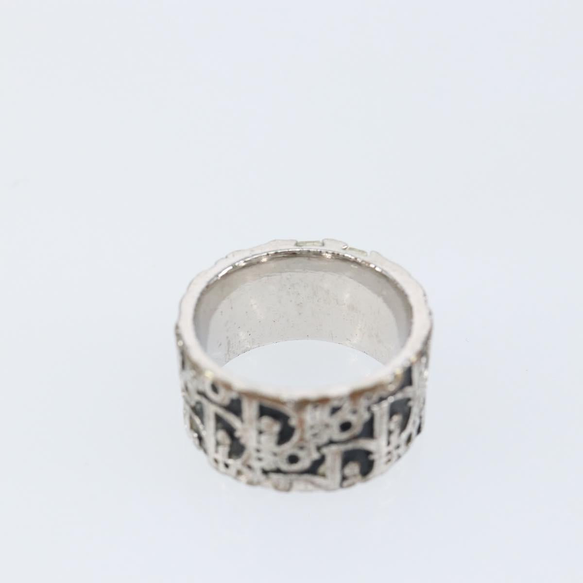 Christian Dior Trotter Ring metal Silver Auth 142048