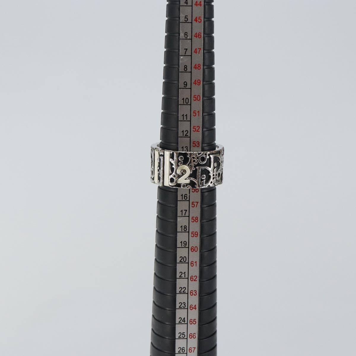 Christian Dior Trotter Ring metal Silver Auth 142048