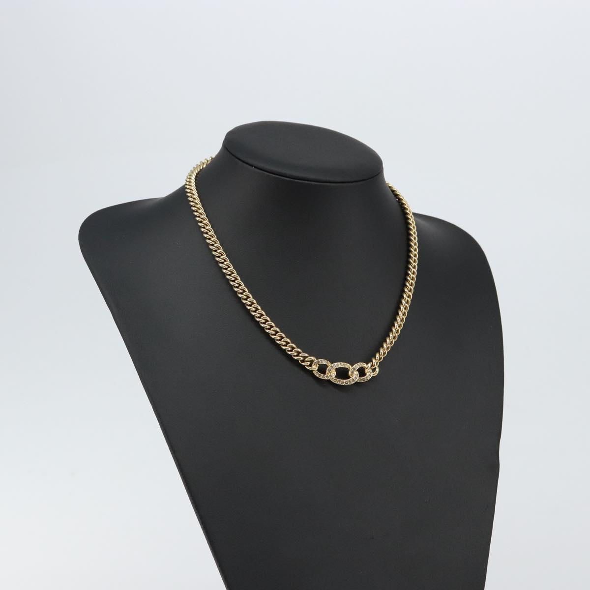 Christian Dior Necklace metal Gold Auth 142061