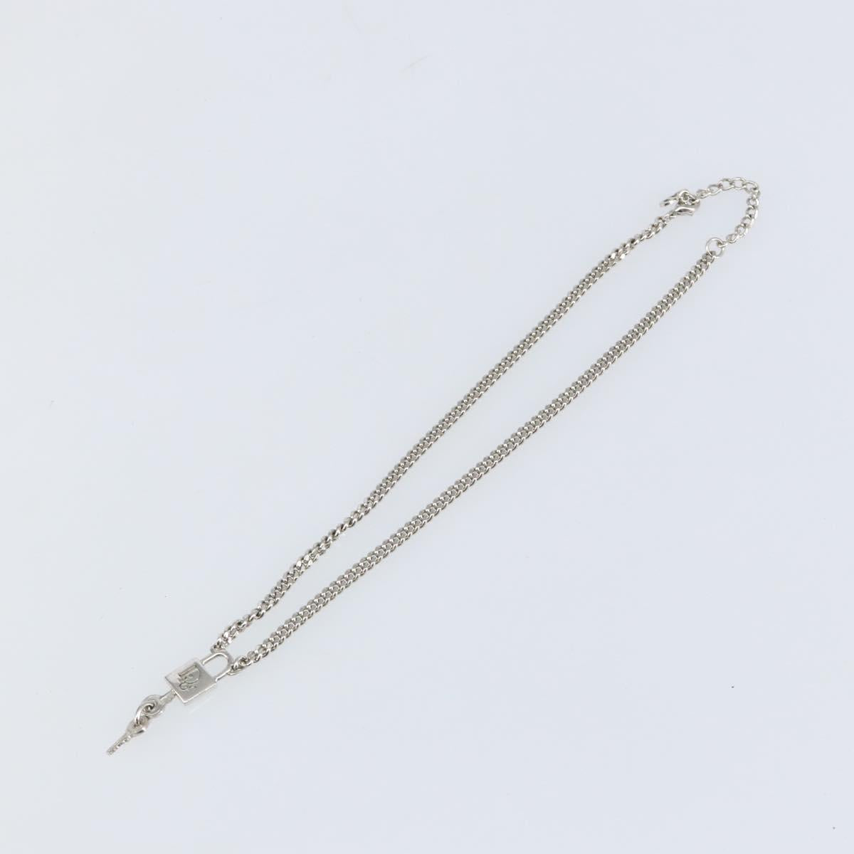 Christian Dior Necklace metal Silver Auth 142065