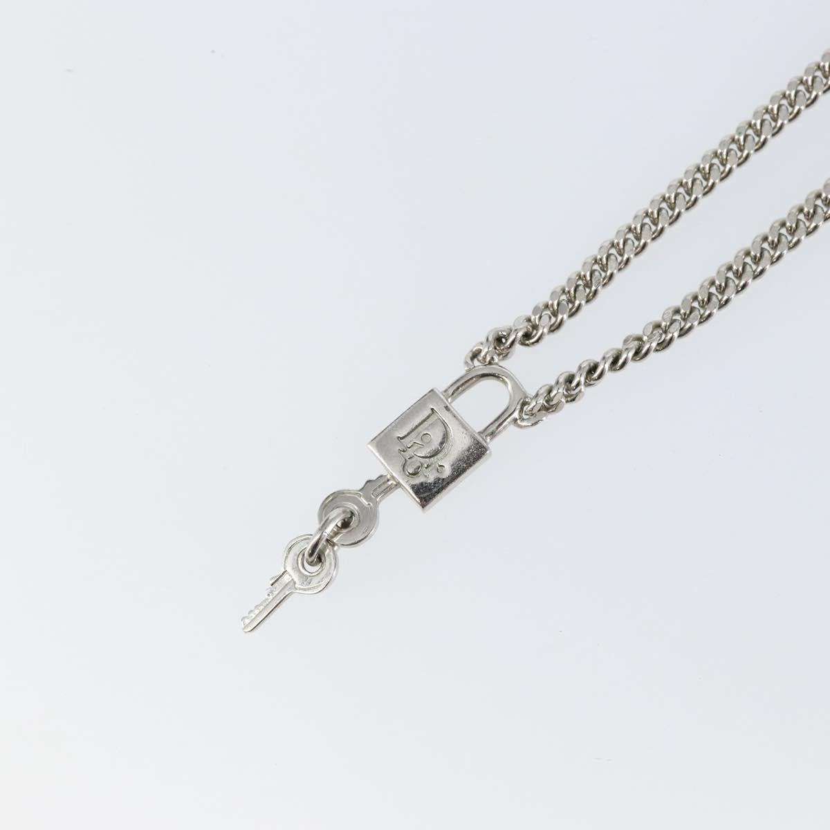 Christian Dior Necklace metal Silver Auth 142065