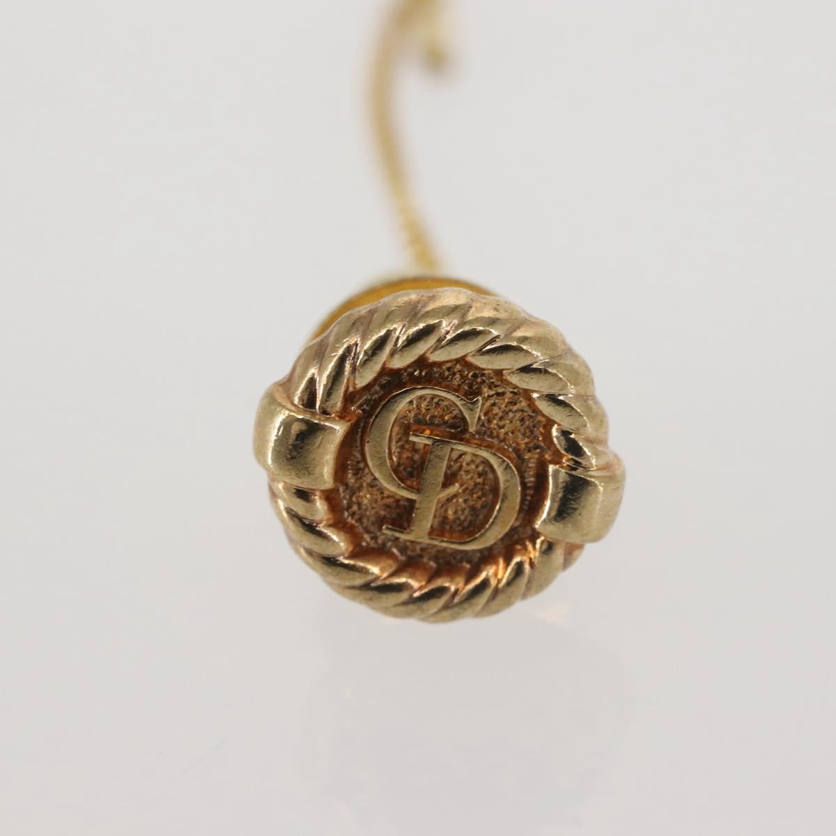 Christian Dior Cuffs & Tie Tack Pins metal Gold Auth 142069