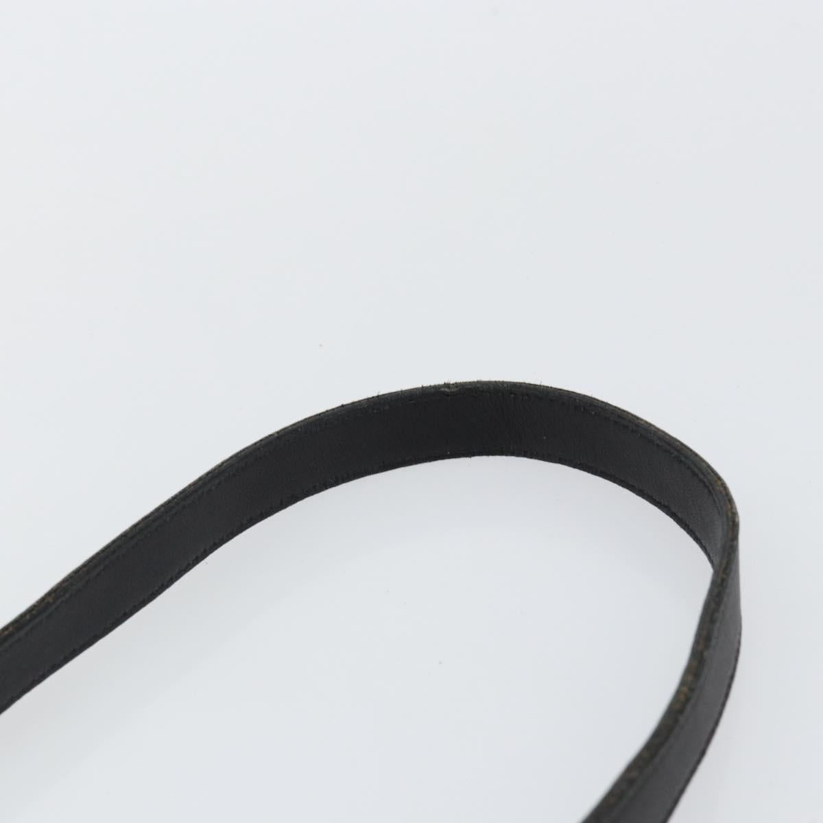 Coach Shoulder Bag Leather Black Gold Auth 142078