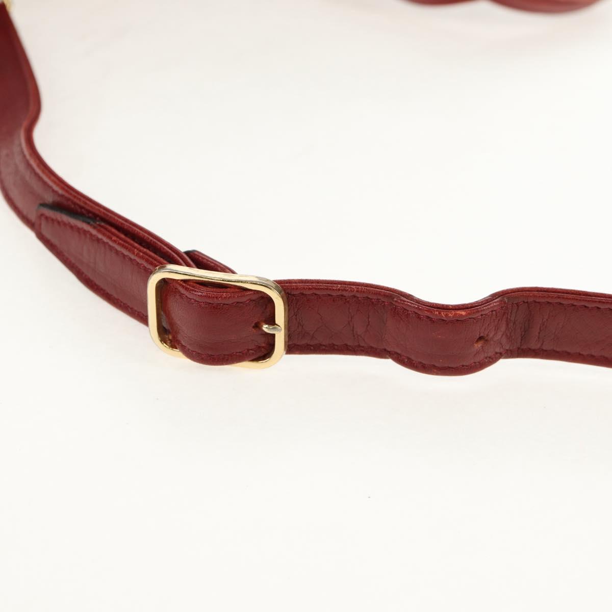 Chloe Paddington Boston Bag Leather 2way Red Gold Auth 142081