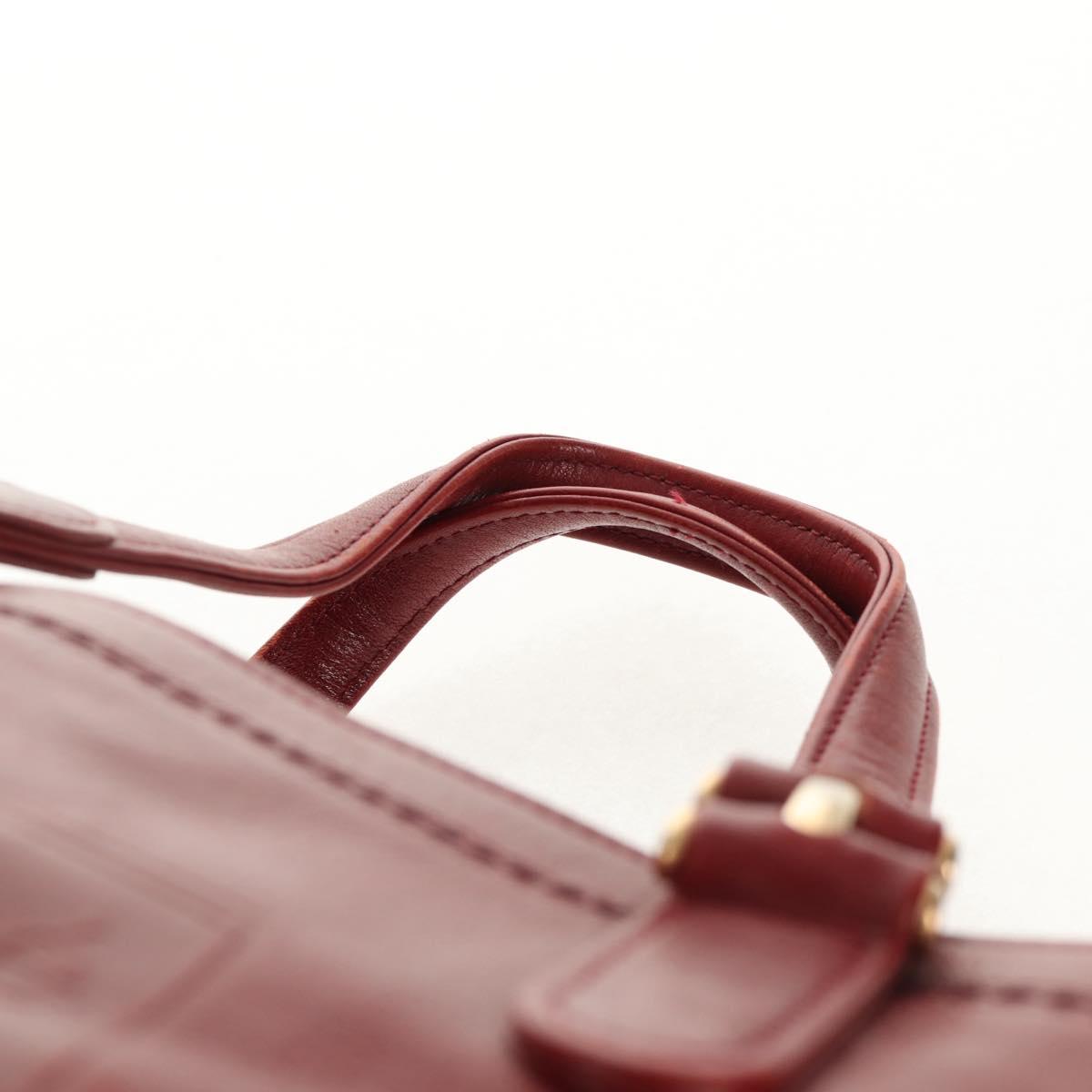 Chloe Paddington Boston Bag Leather 2way Red Gold Auth 142081