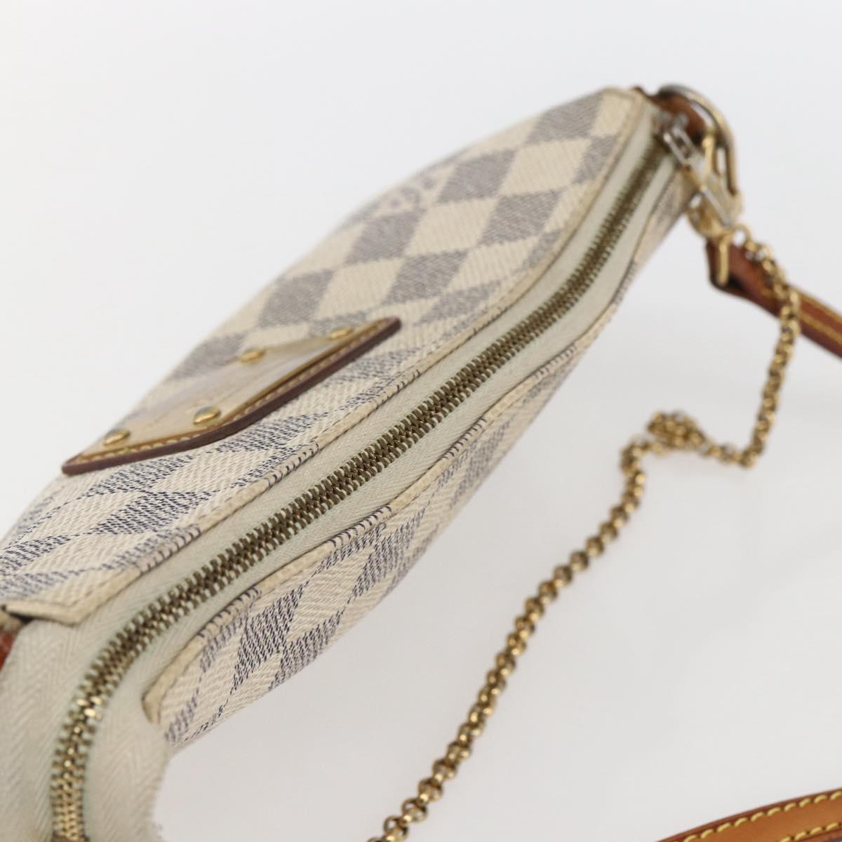 LOUIS VUITTON Damier Azur Eva Shoulder Bag 2way N55214 LV Auth 142092