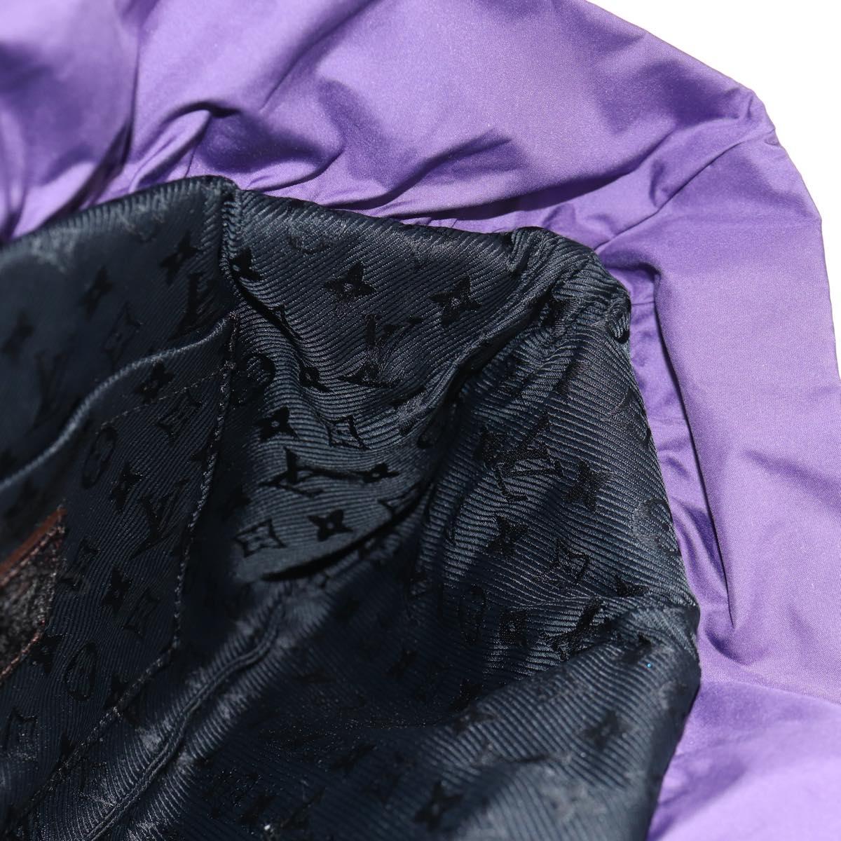 LOUIS VUITTON Monogram Satin Pochette Devi MM Bag Purple M93197 Auth 142093SAM