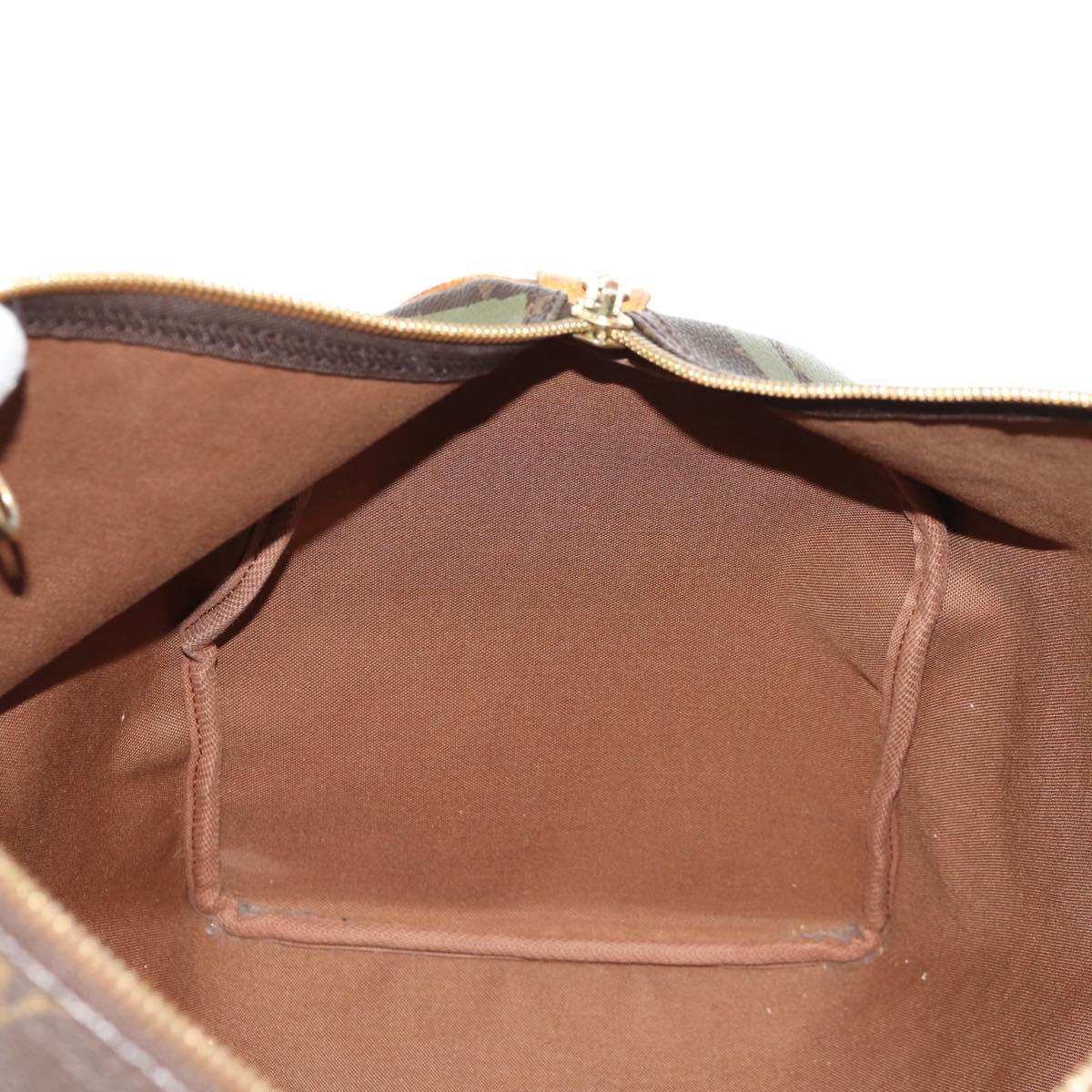 LOUIS VUITTON Monogram Graffiti Keepall 50 Boston Bag Khaki M92196 Auth 142094V