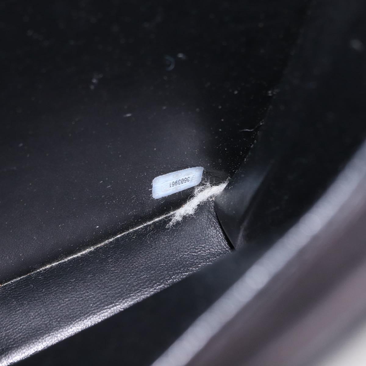 CHANEL Matelasse Chain Hand Bag Patent leather Black Gold CC Auth 142095